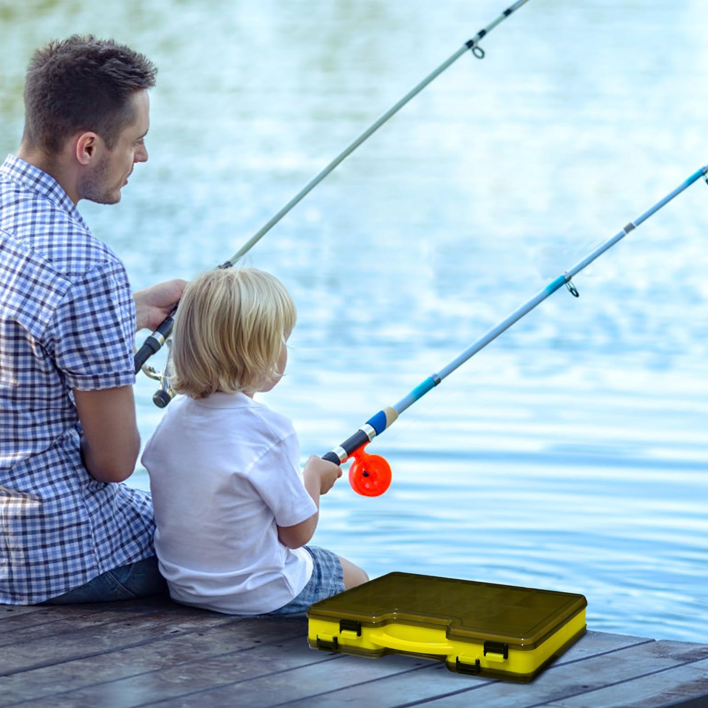 Fishing Tackle Box,Plastic Tackle Trays,Tackle Box Organizer with Removable Dividers,Waterproof Tackle Box Used for Storing Fishing Bait