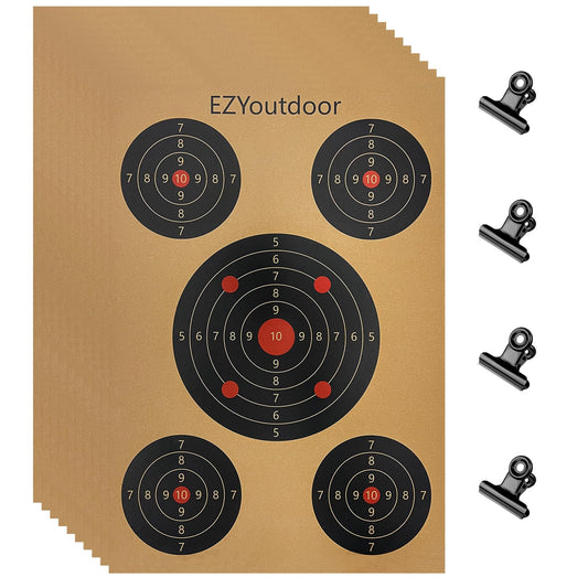 EZYoutdoor Multiple Aiming Zones Paper Targets, 45 Pack Paper Shooting Targets 17 x 25 Inch, Suitable for Handguns, Airguns, Rifles, BB Guns Practice, Outdoor and Indoor Use