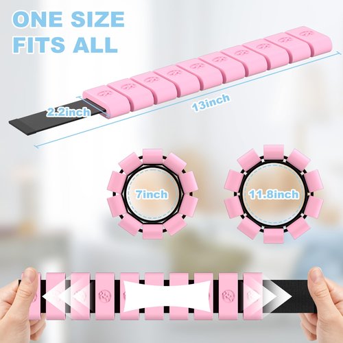 Sonkoloro Adjustable Wrist Weights for Women Men, Leg Weights for Women 0.75lb-1lb Each for Walking, Yoga, Dance, Barre, Gym (Blush, 2LB(2 Pcs))