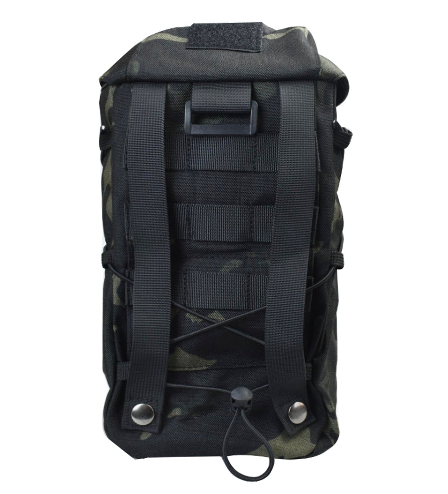 Tactical Molle Pouch Large Capacity Dump Pouch Drawstring Magazine Tactical Utility Pouch Recycling Pouch Bag Belt Waist Bag (Black camo)