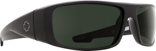 Spy Optic Logan 670939038864 Polarized Wrap Sunglasses, 60 mm (Black/Happy Gray/Green Polar)