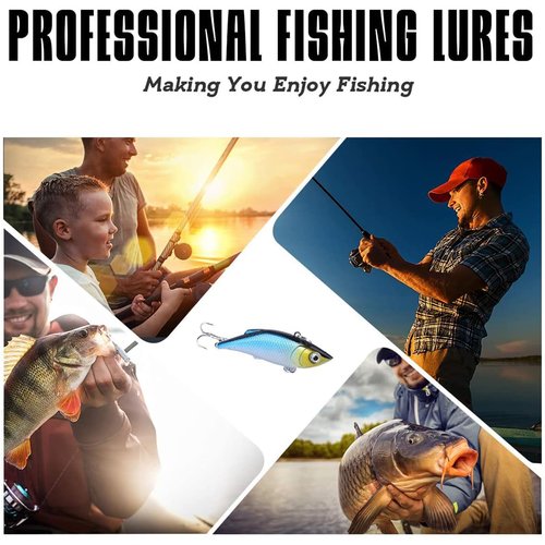 Pezlun Fishing Lures Freshwater Bait Tackle kit.Tackle Box Including crankbaits topwater Lures,Jigs,Spoons and More Fishing Gear Set.Suitable for Bass Trout Salmon. (B240PCS)