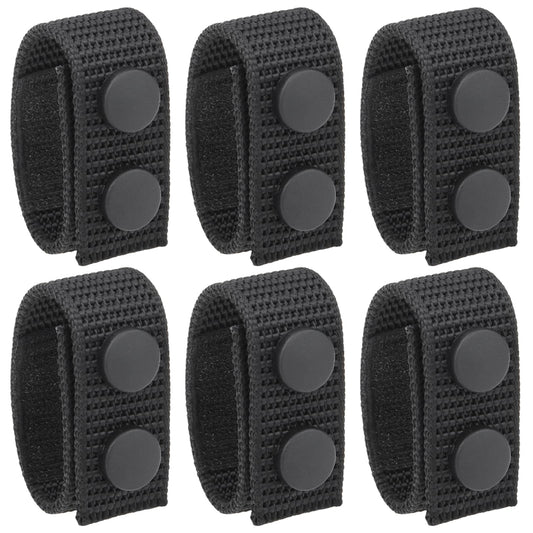 RFAdapter Belt Keepers for Duty Belt, 6 Pack Nylon Keepers with Double Snaps for 2¼" inch Wide Police Security Web Belt Accessories