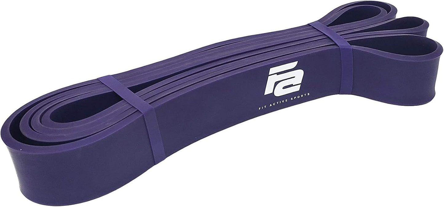 Fit Active Sports Resistance Workout Exercise Bands for Home, Gym, Stretching, Strength Training, Weightlifting, Pull Up Assist - Indoor and Outdoor Use