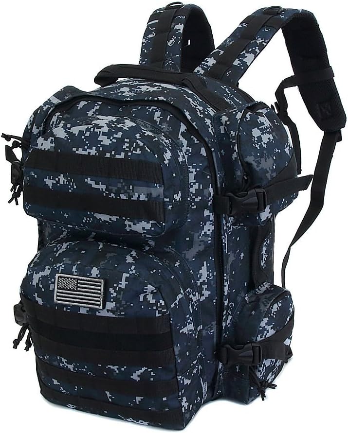 NPUSA Men's Large Expandable Tactical Molle Hydration ReadyBackpack Daypack Bag - Tan