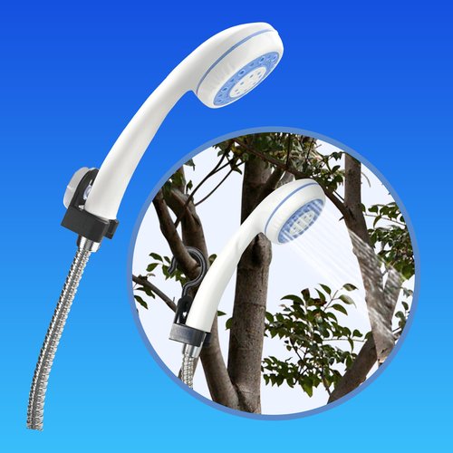 Portable Camping Shower Pump - Rechargeable Outdoor Shower Head Sprayer, Pumps Water from Bucket. Experience Refreshment Anywhere, Perfect for Camping, Hiking, Travel, Car Washing & Pet Cleaning