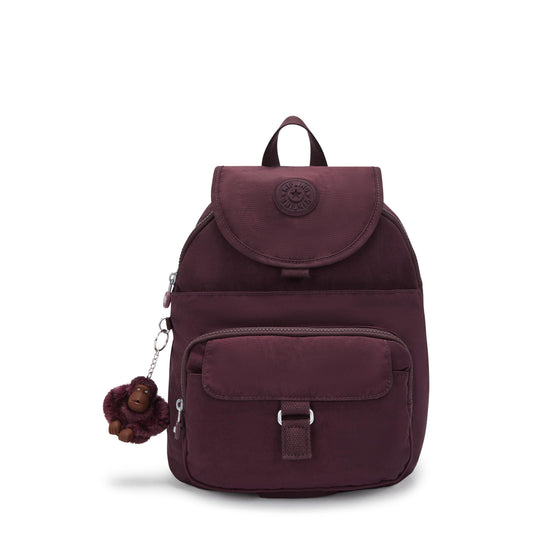 Kipling Women's Queenie Backpack, Adjustable Backpack Straps, Monkey Keychain, Key Clasp, Top Carry Handle
