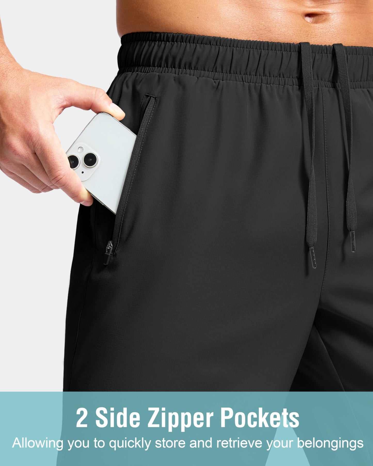 G Gradual Men's Athletic Running Shorts with Zipper Pockets Quick Dry 7"/ 5"/ 9" Workout Gym Shorts for Basketball Hiking