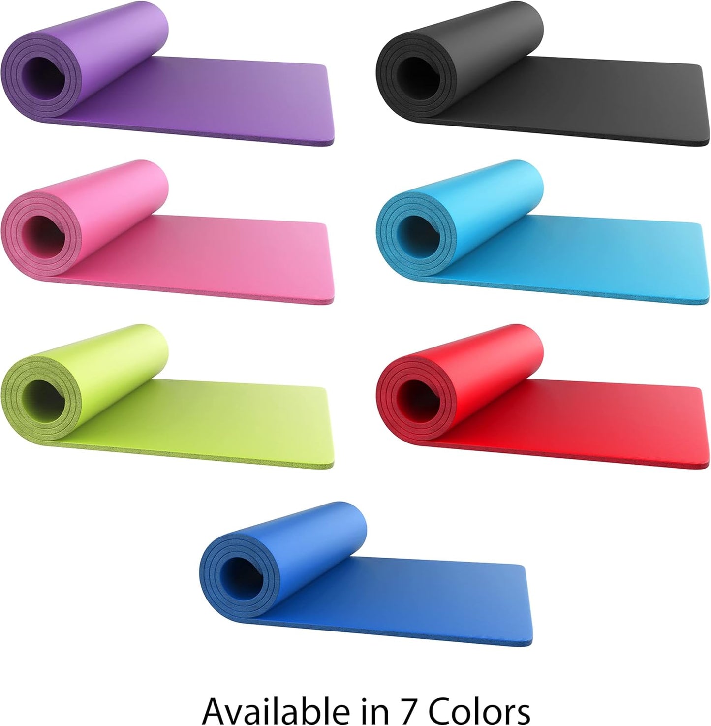 Foam Sleeping Pad - Lightweight 0.5-Inch Mat for Camping, Cots, Tents, Backpacking, and Yoga - Non-Slip and Waterproof with Handle by Wakeman (Black)