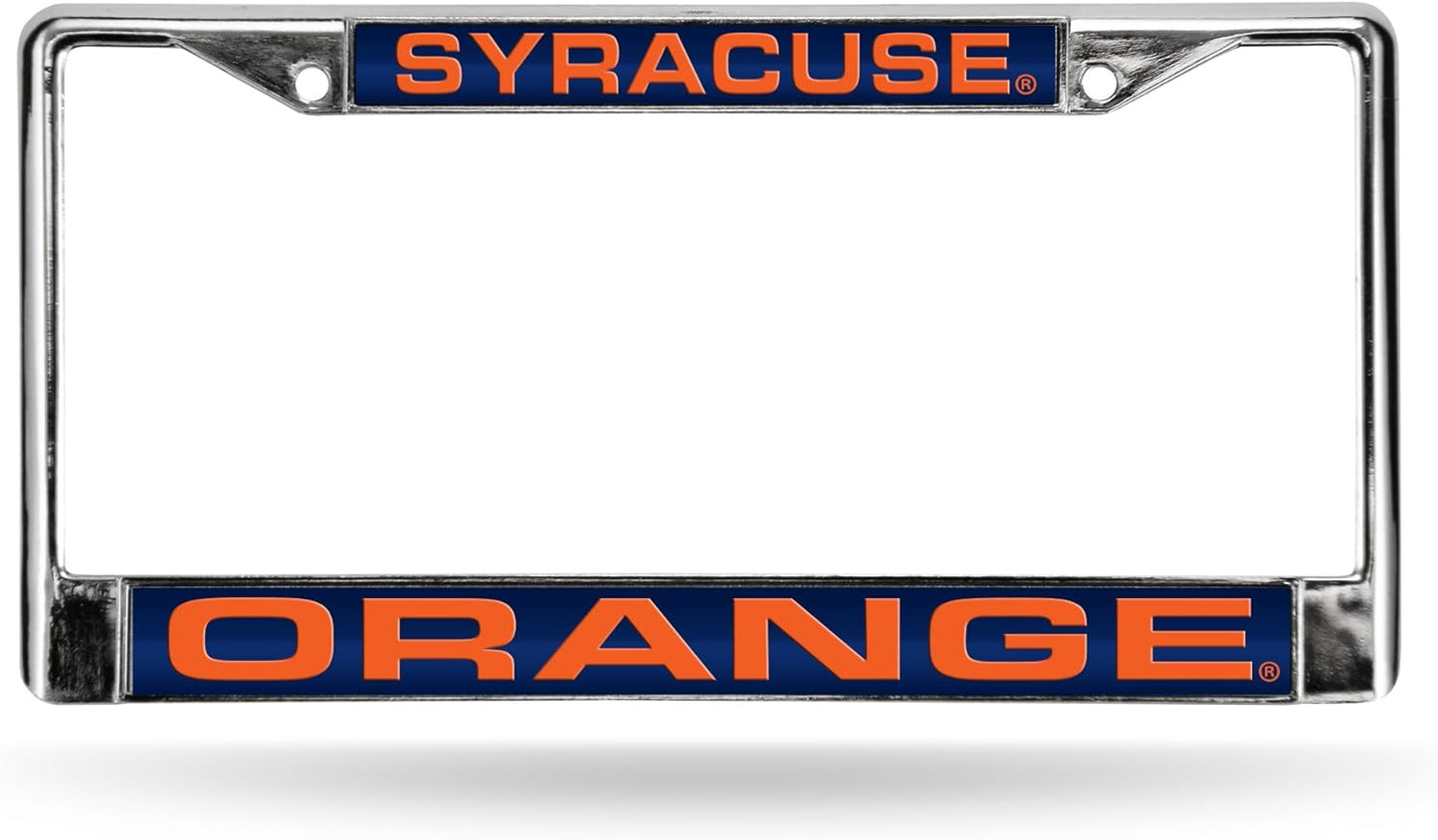 Rico Industries NCAA Unisex-Adult Laser Cut Inlaid Standard Chrome License Plate Frame
