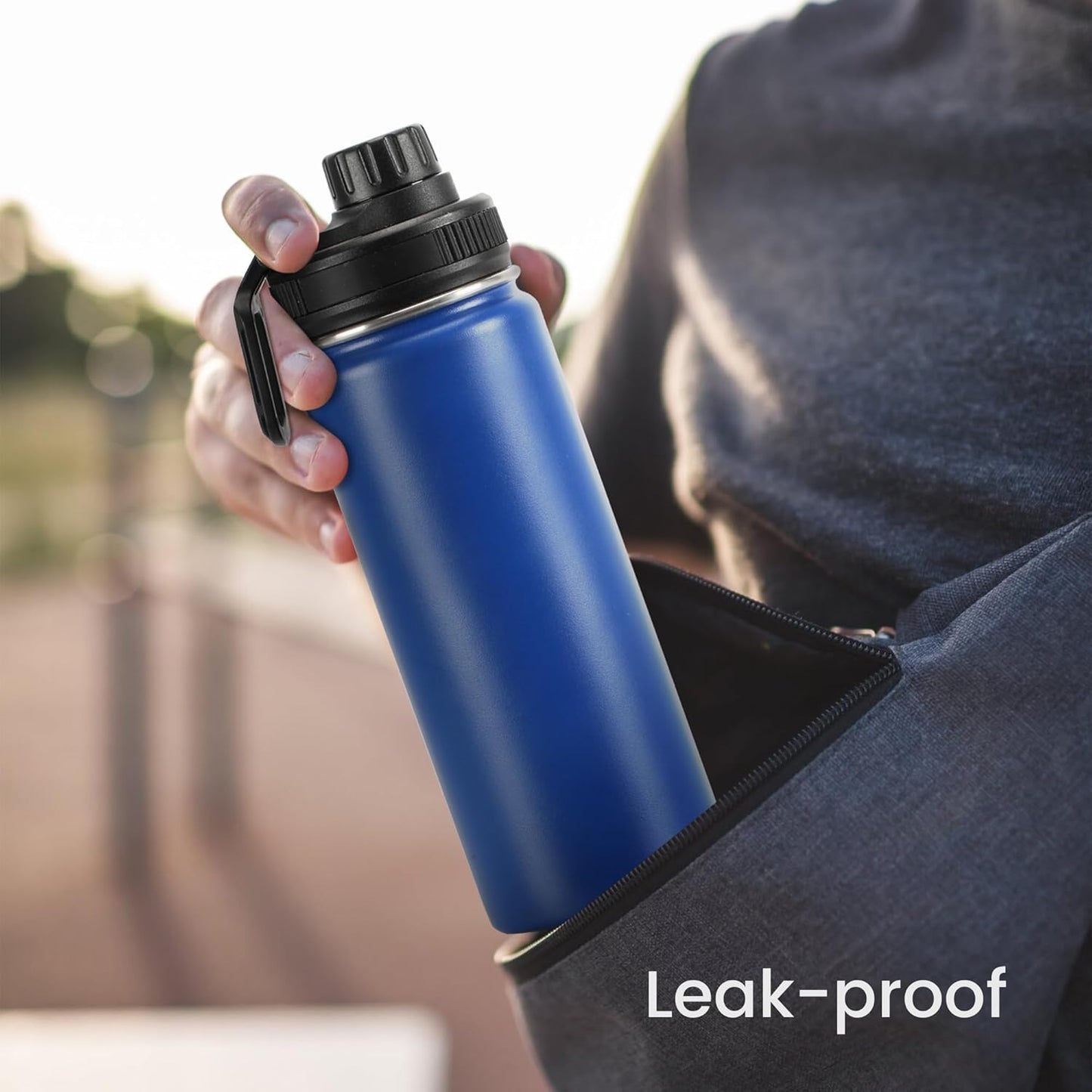 Hydro Flask Wide Mouth Replacement Spout Lid – Fits 12-64 OZ Bottles, Chug Lid with Handle