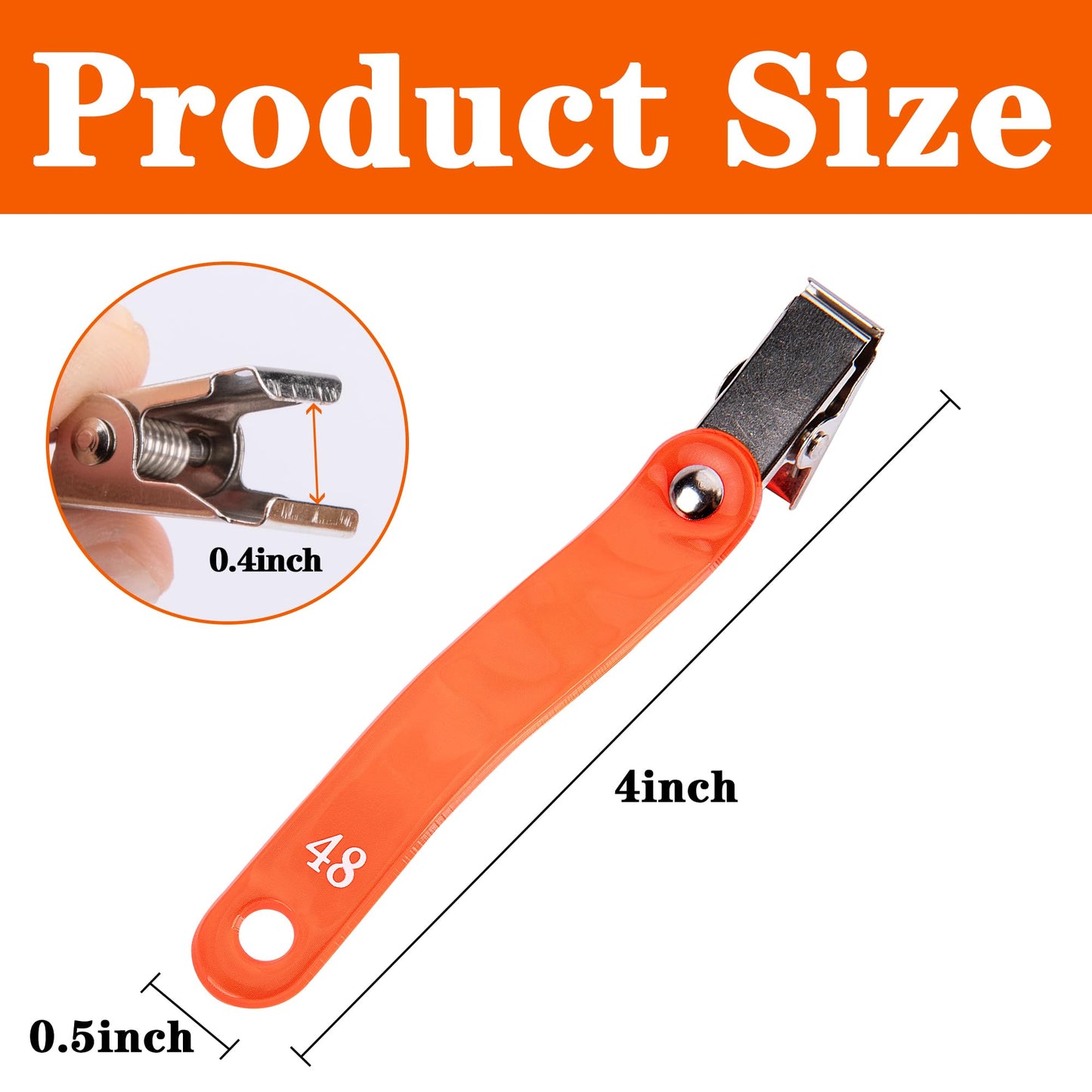 Adnee 48 Pcs Reflective Hunting Trail Markers with Clips for Night-n-Day - High-Visibility Trail Markers for Tree-Stand Hunting Hiking Outdoor