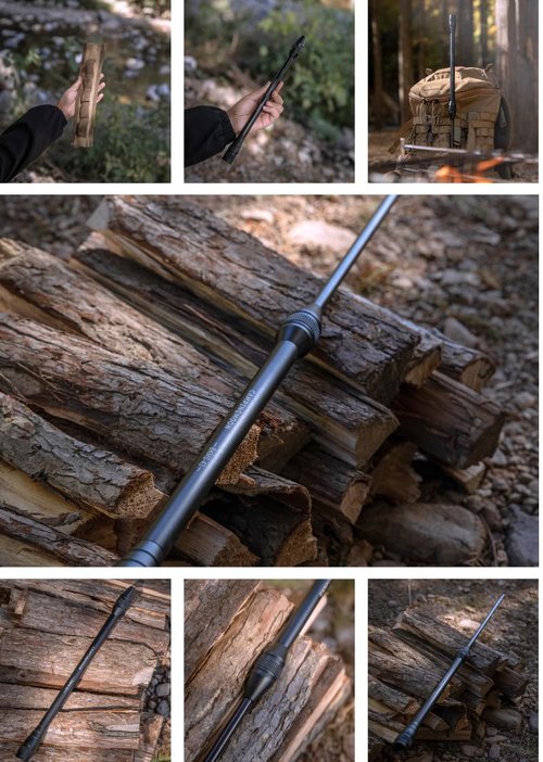 camping moon Fire Blowing Stick Split Type Compact Fire Starter Grill Starter Black BKMS-43