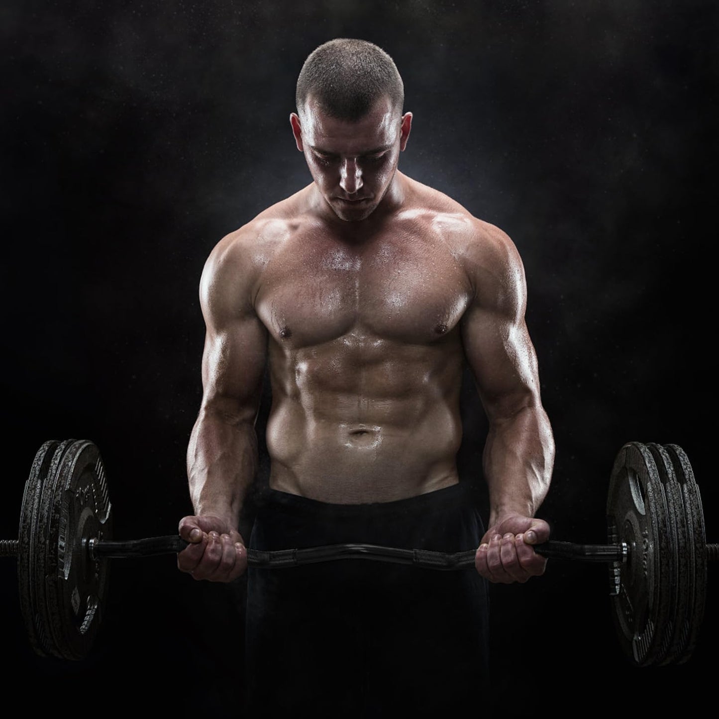 47" EZ Curl Bar Weight Lifting Bar 1-inch Curling Bars for Weight lifting with 2 Star Collars Star-nuts (220lb Weight Capacity) for Hip Thrusts Squats Lunges for Gym and Home