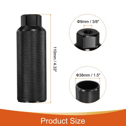 HARFINGTON Bike Pegs Aluminum Alloy Rear Stunt Pegs Anti-Skid Back Seat Stands Fit 3/8" Axles for Mountain Bike BMX, Black