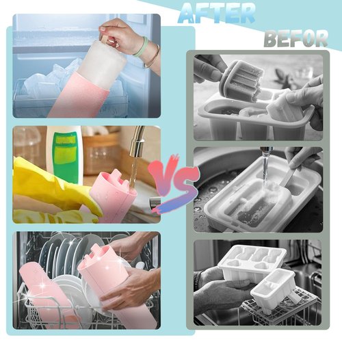 Stanley Cup Divider Inner Tray Enjoy Two Drinks in 1 Cup, Silicone Separator Liner Compatible with Stanley Cup 40 oz, Reusable Liner for Party, Leisure, Outdoor, Office (Pink)