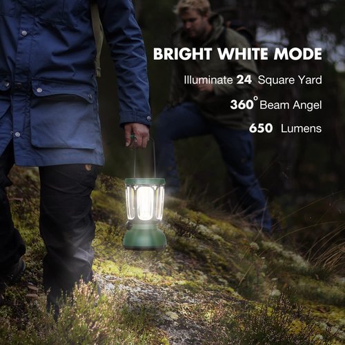 Mesqool Lanterns for Power Outages LED Camping Lantern Rechargeable Battery Powered Solar Hand Crank