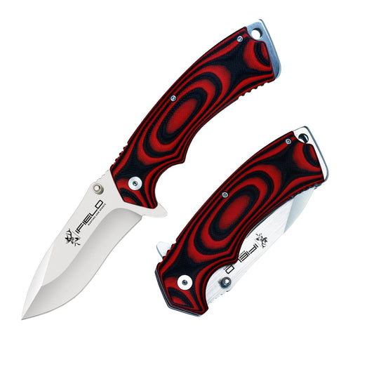 iFIELD EL29090 Knife with G10 Handle and 7cr17mon Steel Blade, 54-57 HRC Hardness, Camping Tool for Fishing Hunting Sport Activity