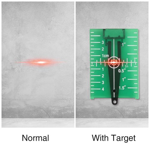 Laser Targets, Magnetic Floor Laser Targets Plate, Laser Card with Stand for Lasers Line Targets, Laser Levels Hunting Shooting Targets Accessories(Green)
