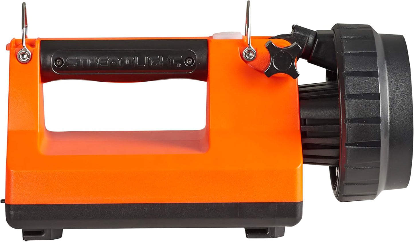 Streamlight 45856 E-Spot LiteBox 1500-Lumen 110000 Candela Rechargeable Spot Beam Lantern with Heavy Duty Shoulder Strap, Without Charger, Orange