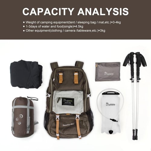 MOUNTAINTOP 40L Hiking Backpack Lightweight Travel Backpack for Men&Women Outdoor Camping Backpacking