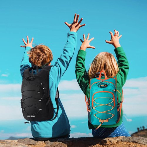 Unineovo 12L Kids Hiking Backpack, Small Hydration Backpack, Waterproof Kids Camping Daypack 5-12, No Water Bladder…