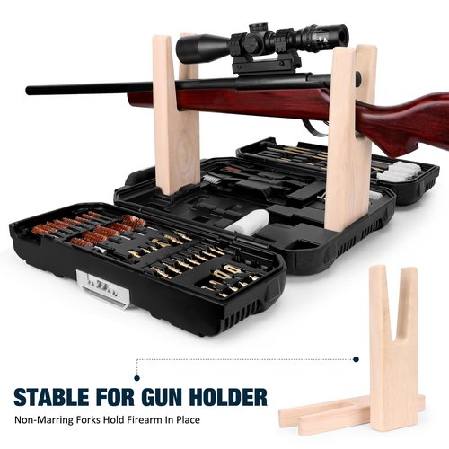 Universal Gun Cleaning Kit for All Caliber Compatible with Pistol Rifle Handgun Shotgun Hunting with Brass Rods and Cleaning Stand