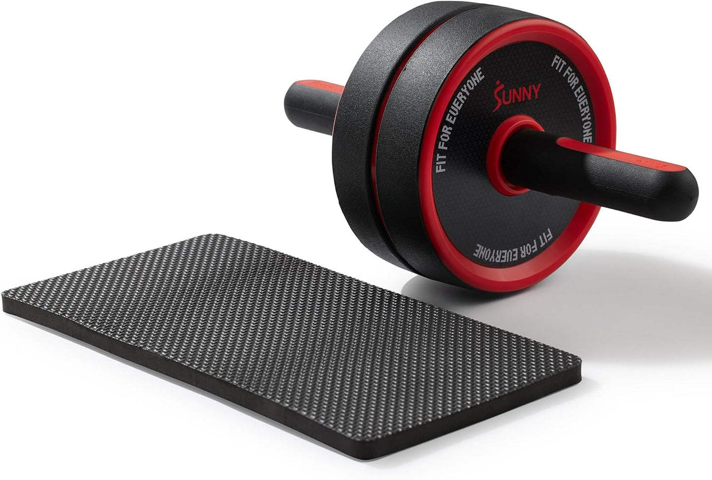 Sunny Health & Fitness Waist Trainer Ab Roller with Elbow Support, Training Wheels, Foldable for Home Gym, Abdominal Exercises, Core Strength, Glute Trainer, Crunch Workouts with Optional Dip Station