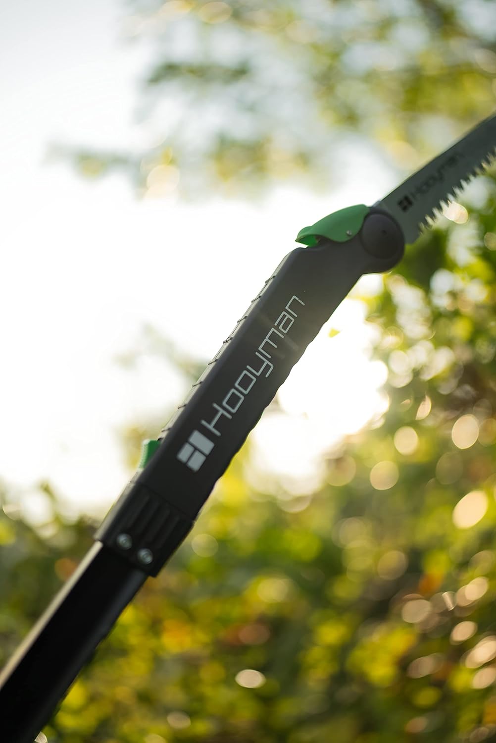 Hooyman Extendable Tree Saw with Compact Design, Detachable Handsaw and Telescoping Pole, No-Slip H-Grip, Impulse Hardened Teeth, and Wrist Lanyard for Tree Trimming, Hunting, Camping, and Outdoors