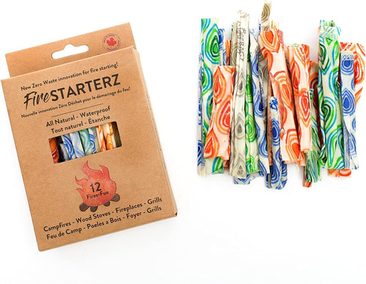 FireSTARTERZ™ 100% Beeswax All-Natural Eco-Friendly Fire Starters – Non-Toxic, Long-Burning, Waterproof – Perfect for Camping, BBQ, Fire Pits, Fireplaces, Wood Stoves & Emergency Kits