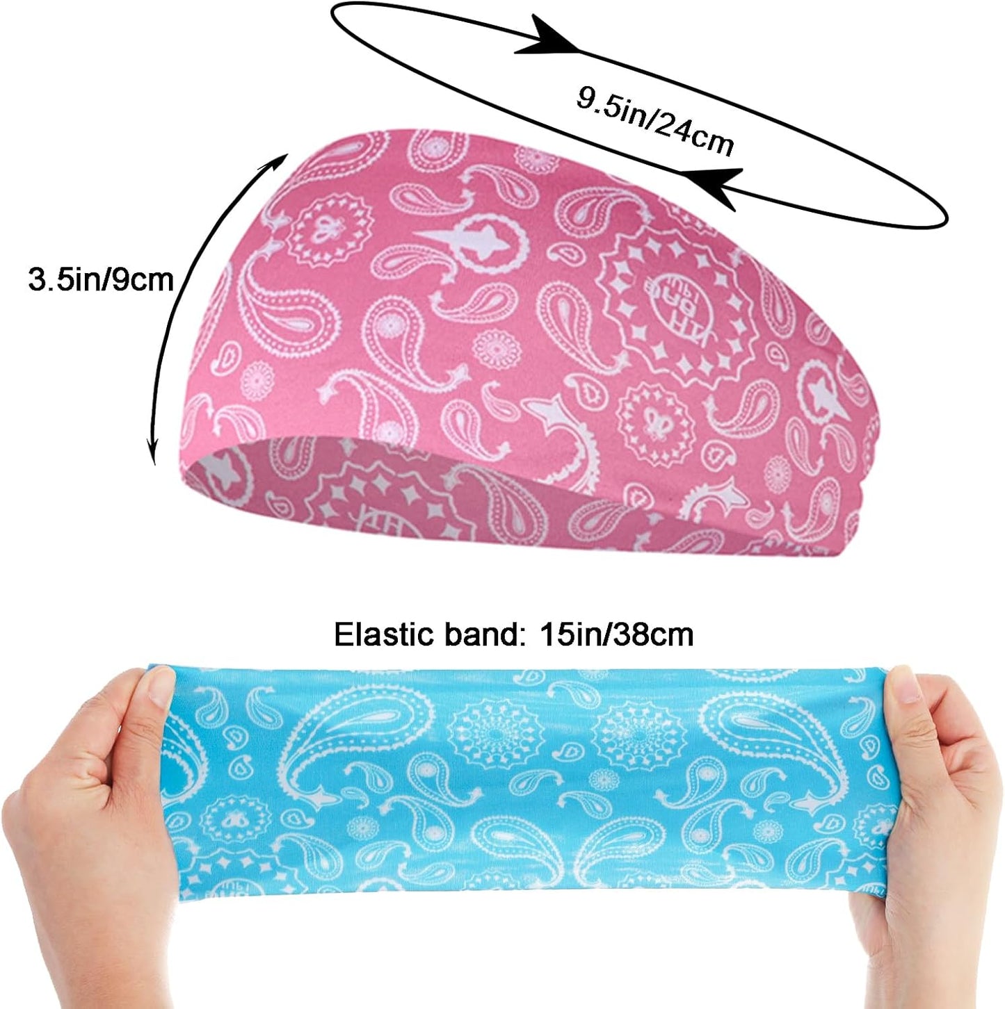 Men's 9-Pack Sports Headbands | Stretchy Sweatbands for Running & Workouts