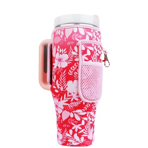 MLKSI 40 oz Water Bottle Carrier Bag for Stanley 40oz Cup, Protective Water Bottle Cover Holder Insulator Sleeve for Stanley 40 oz Tumbler Accessories (without Shoulder Strap)
