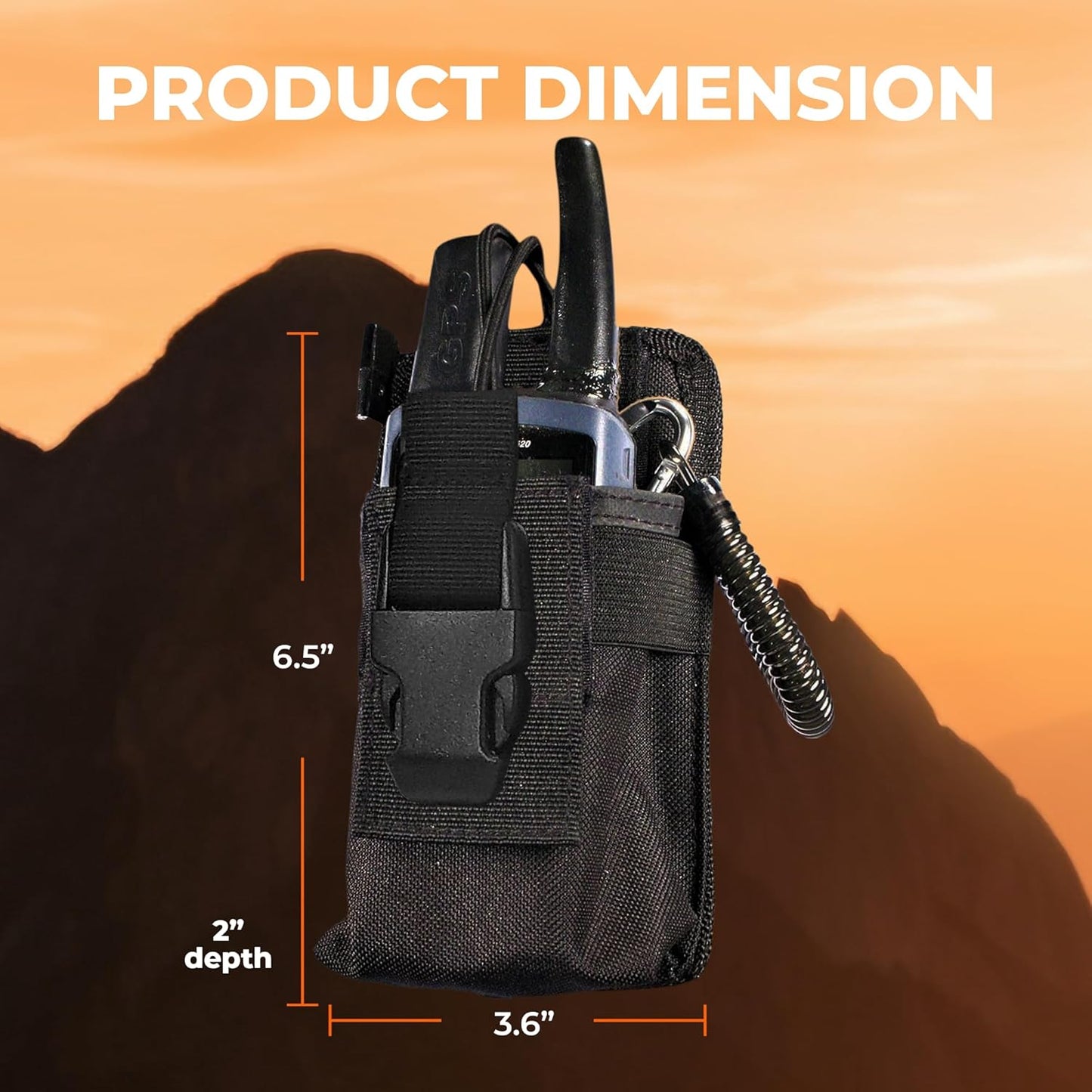 StrapPack Clip-On Pouch for Radio & GPS, Backpack Attachment for Hunters, First Responders, Public Safety, Hikers and Travelers