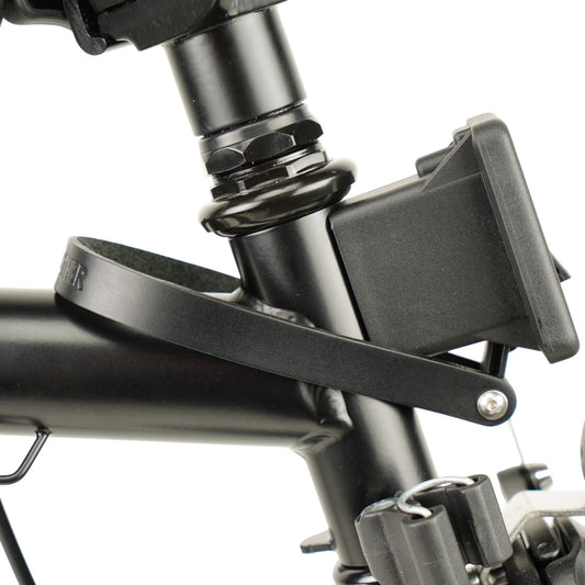 Leather Front Carrier Block Strap for Brompton Bicycle (Black)