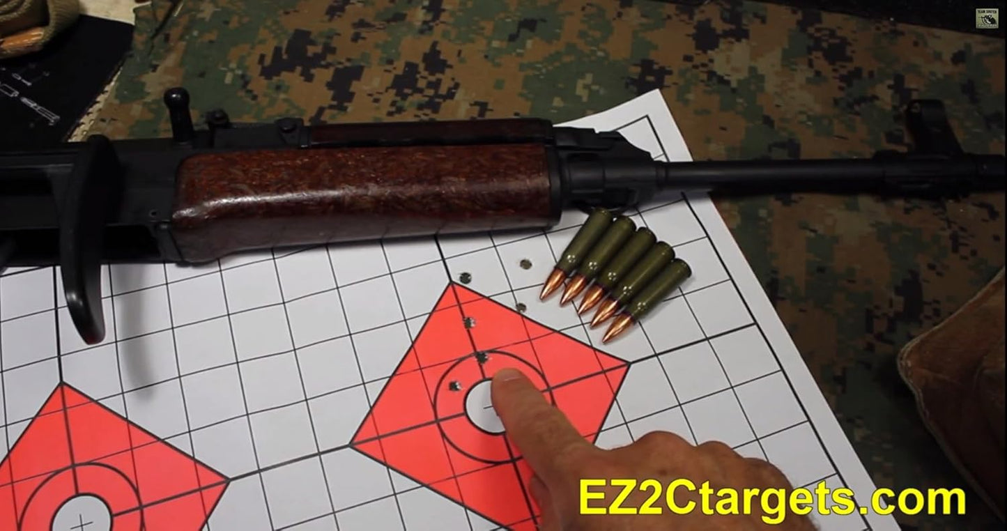 EZ2C 5-Pack Bright Gun & Rifle Paper Targets - Highly Visible 11" x 17" Shooting Targets for Range & Outdoor Use