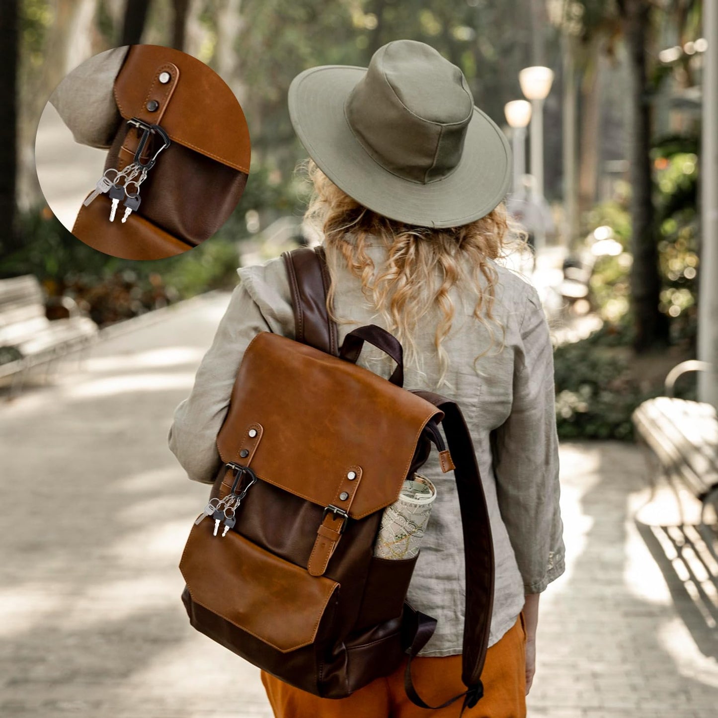 Jeffdad Multifunctional Keychain Clip, D Ring Shape 3 Hole Key Carabiner with Multi Quick Release Key Rings Quick Remove Carabiner Keychain (Style Two)