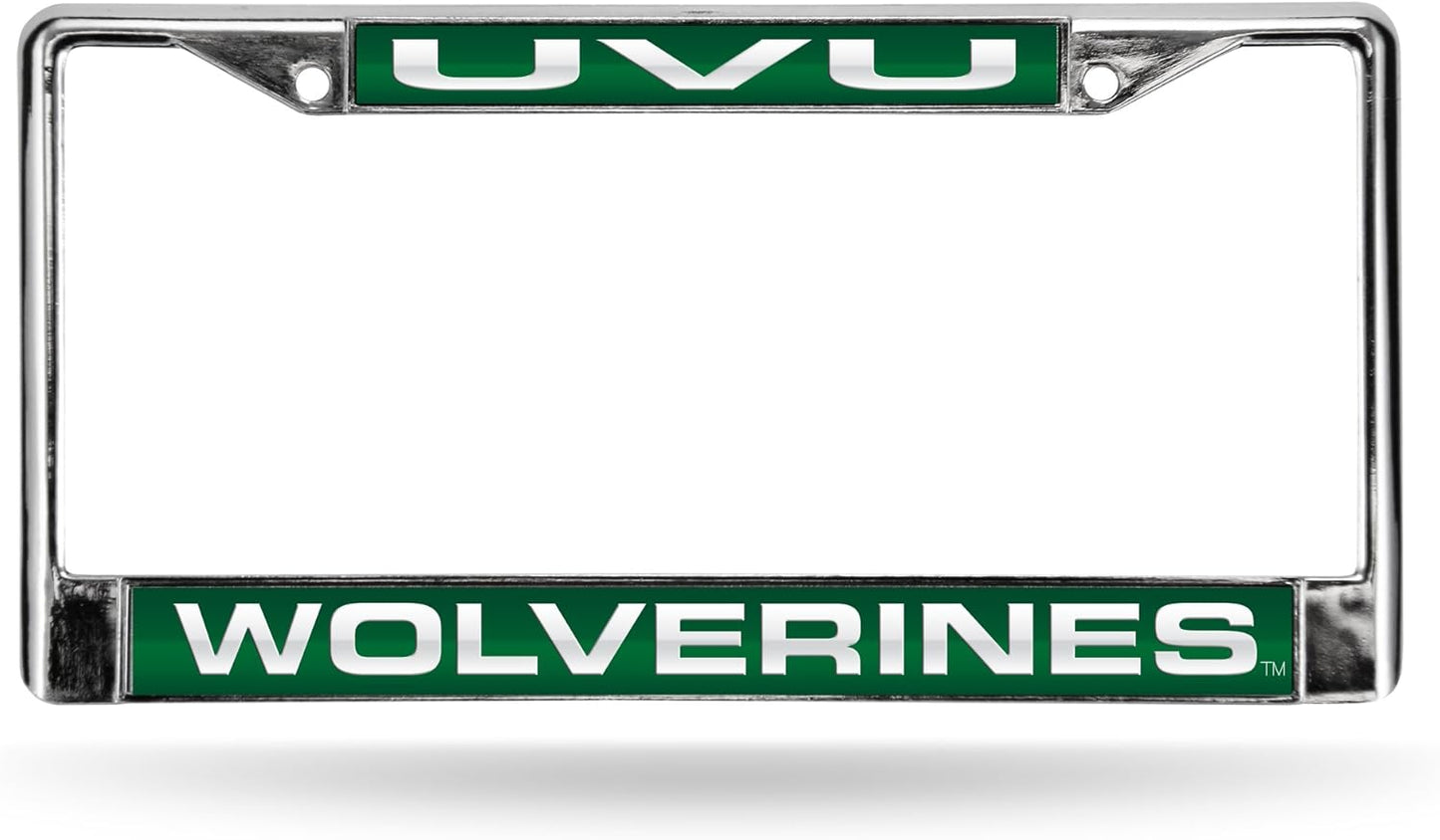 Rico Industries NCAA Unisex-Adult Laser Cut Inlaid Standard Chrome License Plate Frame