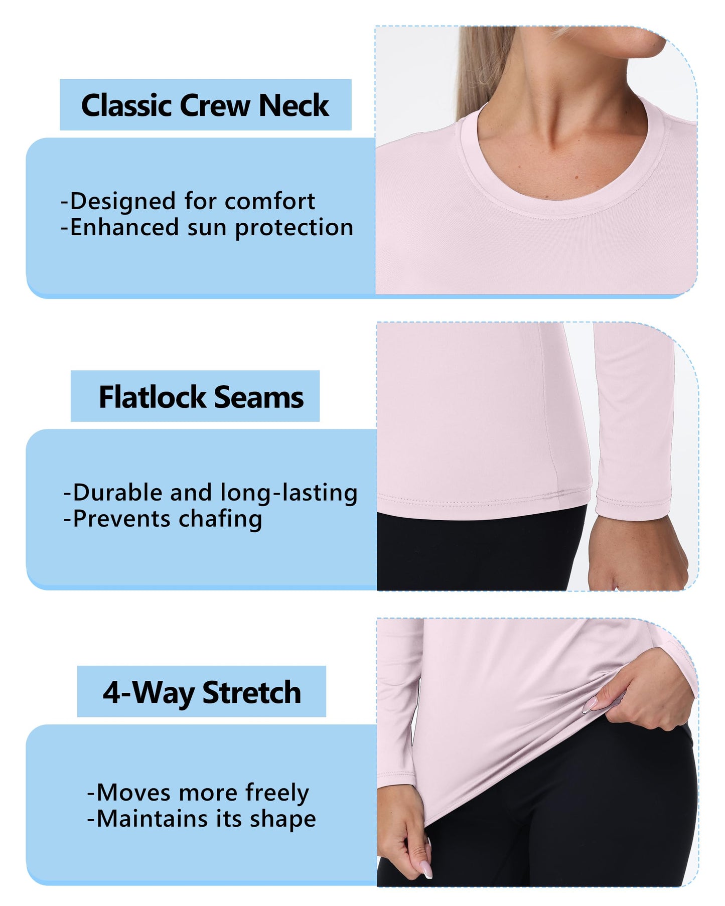 isnowood Women's Sun Protection Long Sleeve Shirts, UPF 50+ UV Swim Rash Guard Shirt, Lightweight Workout Hiking Running Tops