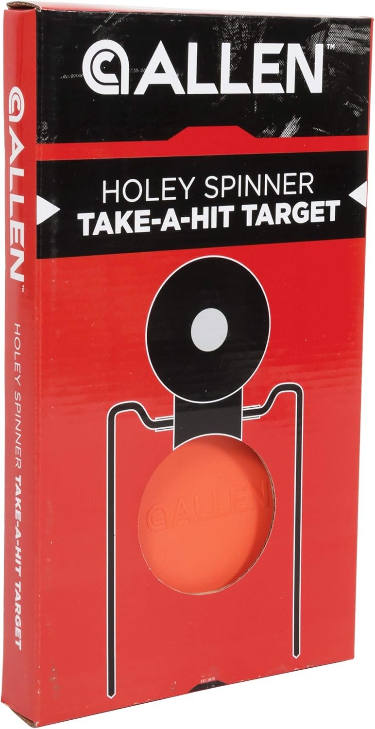 EZ-Aim™ Shooting Gallery Self-Healing Spinner Target, Gong Target by Allen®, 12-14 Inches Tall, Shooting Targets, Gun - Rifle - Pistol - Airsoft - BB Gun - Air Rifle, Orange