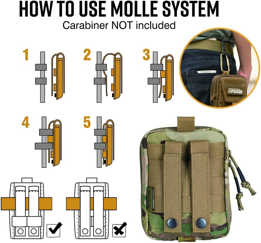 EXCELLENT ELITE SPANKER Molle Admin Pouch Military Utility Tool Pouch EDC Molle Pouchs Gadget Waist Bags