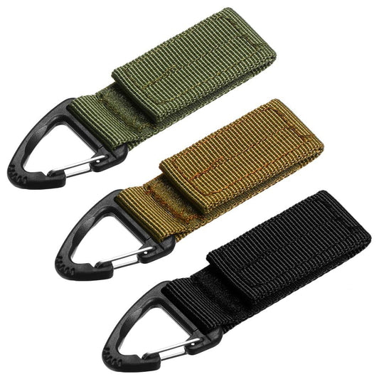gofidin 3pcs Hanging Key Hook Clip Duty Belt Keeper with Tactical Holder Hooks Clamp Buckle Nylon Belt Clip Outdoor Buckle Strap Hunting Accessories Equipment