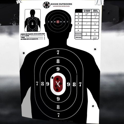 KNINE OUTDOORS 2 Pack Shooting Target Stand for Outdoors, Durable Paper Target Holder with Stable Adjustable Base for Paper Shooting Targets Cardboard Silhouette, with 23x35 inch Black Paper Target