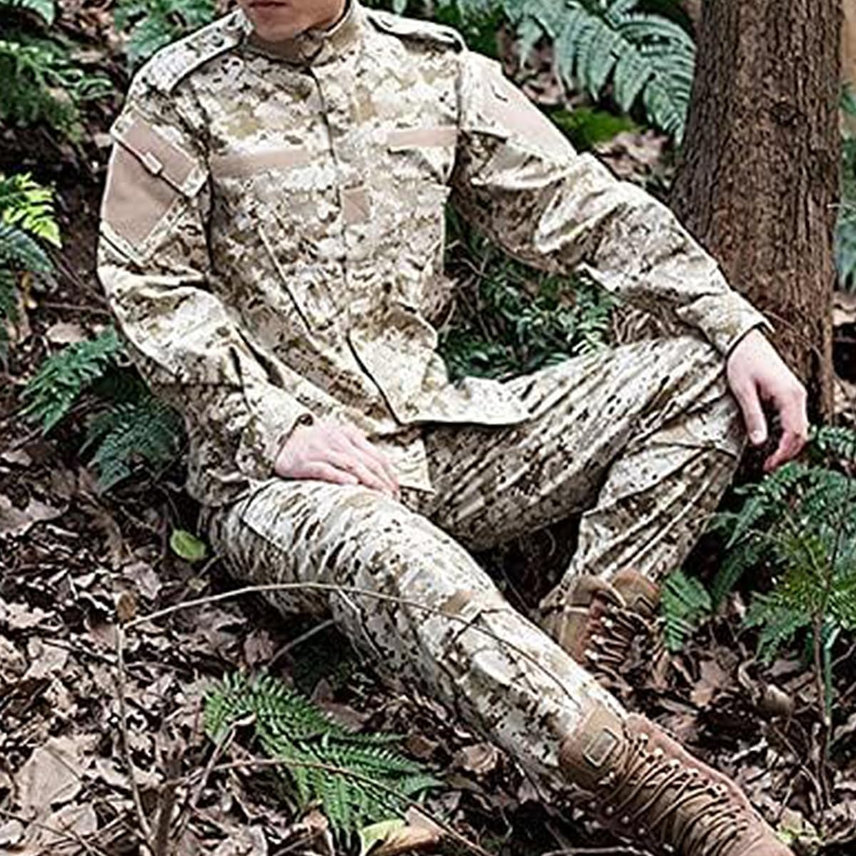 Military Tactical Mens Hunting Combat BDU Uniform Suit Shirt & Pants with Belt MC