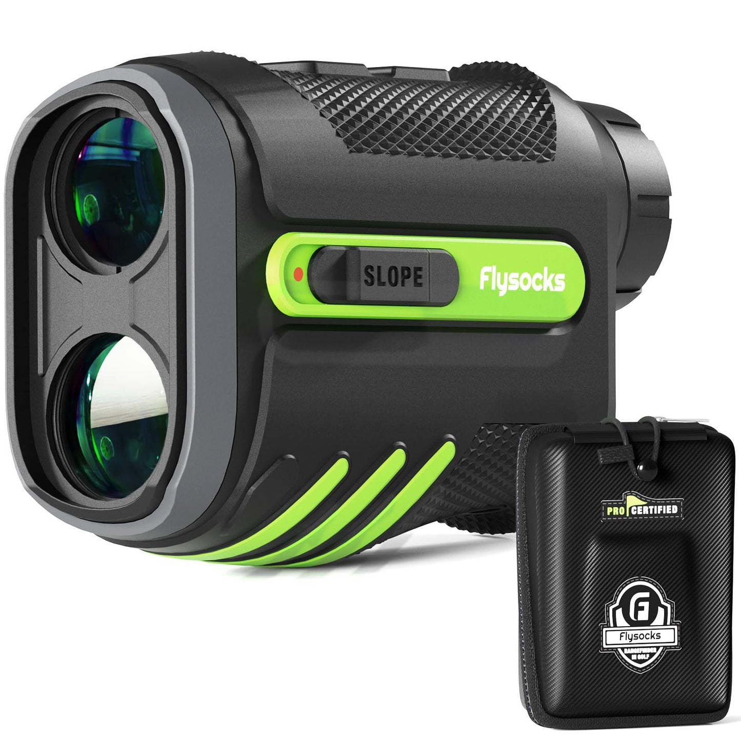 Flysocks Golf Rangefinder with Slope, 1200 Yard Laser Range Finder Golfing, Flag-Locking Vibration, 7X Magnification, 1000mAh Rechargeable Distance Range Finder with Magnet, Golf Accessories for Men