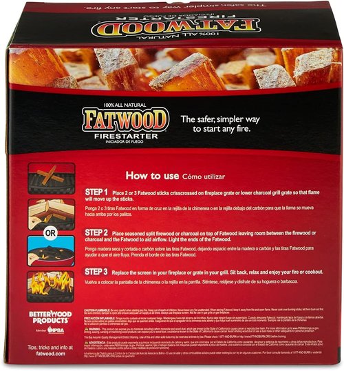 Better Wood Products Fatwood Firestarter Box, 5-Pounds