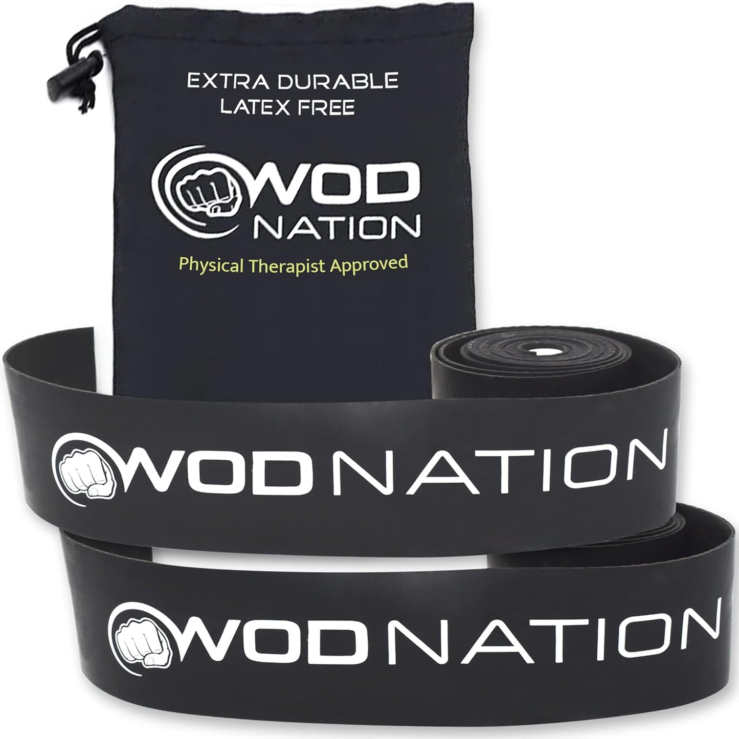 WOD Nation Muscle Floss Bands Recovery Band for Tack and Flossing Sore Muscles and Increasing Mobility : Stretch Band Includes Carrying Case