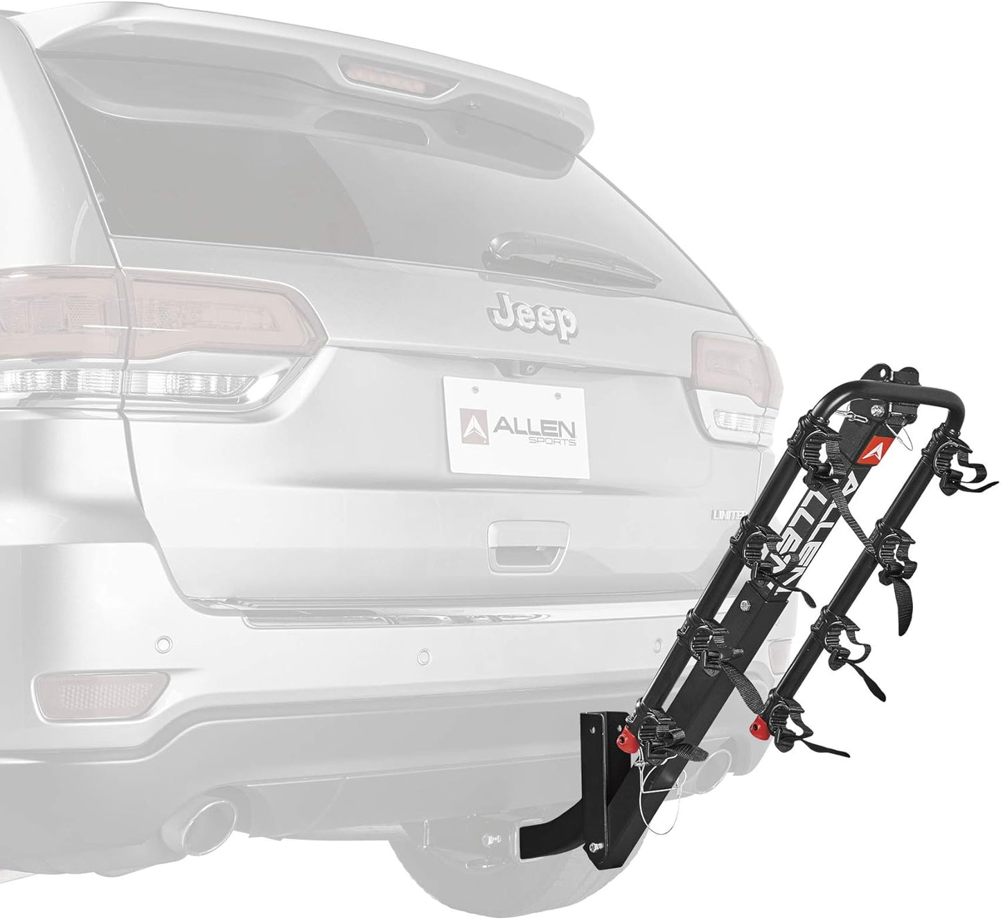 Allen Sports Deluxe Locking Quick Release 4-Bike Carrier for 2 Inch Hitch, Model 542QR, Black