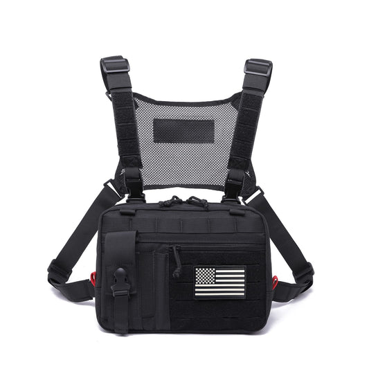 TAXATM Tactical Molle Admin Pouch of Laser Cut Design,Medical EMT Organizer with Phone Pouch,EDC EMT Pack IFAK Tool Holder WIth US Patch (Large Black with Harness)