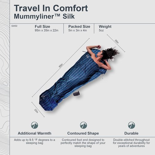 COCOON - Premium - Silk MummyLiner - Checked Silk