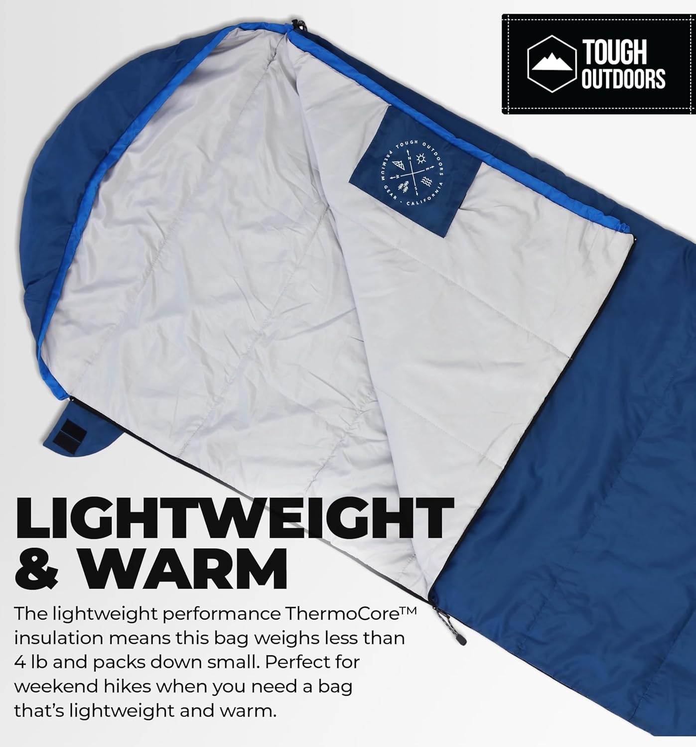 Tough Outdoors Sleeping Bags for Adults & Kids Sleeping Bags Girls Boys Teens - Camping Sleeping Bag for Backpacking- Cold Warm Weather & Summer Sleeping Bag - Lightweight Waterproof Compact Sleep Bag